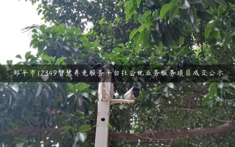 邹平市12349智慧养老服务平台社会化业务服务项目成交公示