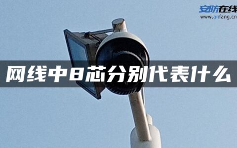 网线中8芯分别代表什么