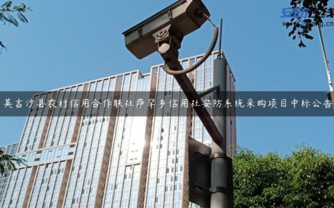 英吉沙县农村信用合作联社萨罕乡信用社安防系统采购项目中标公告