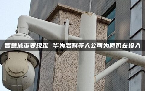 智慧城市变现难 华为思科等大公司为何仍在投入