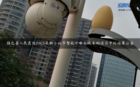 镇巴县人民医院PACS及肺小结节智能诊断系统采购项目中标结果公告