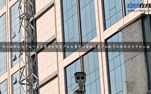 郑州高新技术产业开发区管委会智慧产业发展中心智能传感产业数字化服务项目中标公告