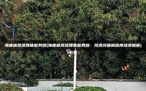 海康威视流媒体服务器(海康威视流媒体服务器：技术突破和应用场景解析)