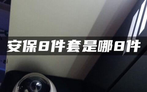 安保8件套是哪8件