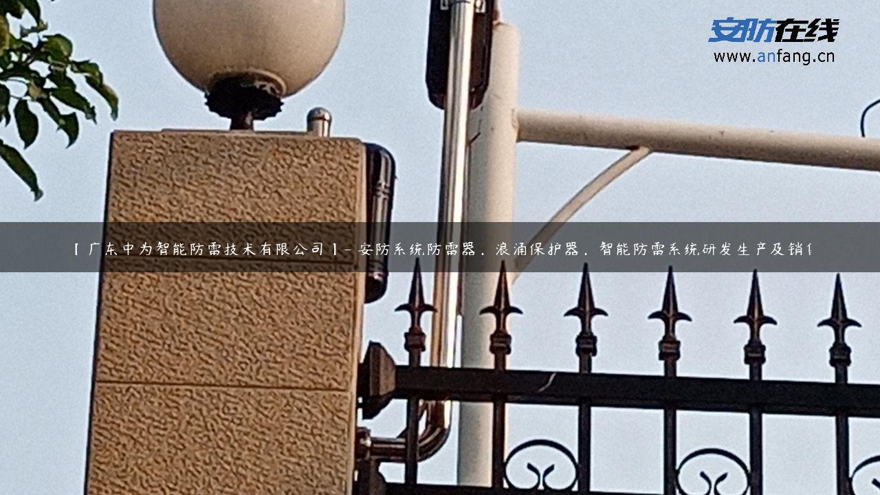 【广东中为智能防雷技术有限公司】- 安防系统防雷器，浪涌保护器，智能防雷系统研发生产及销售