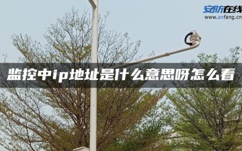 监控中ip地址是什么意思呀怎么看