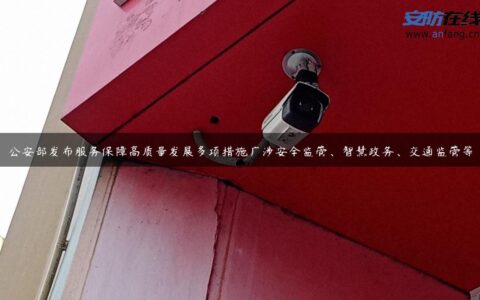 公安部发布服务保障高质量发展多项措施广涉安全监管、智慧政务、交通监管等