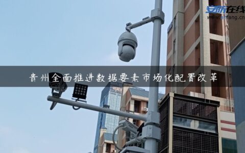 贵州全面推进数据要素市场化配置改革