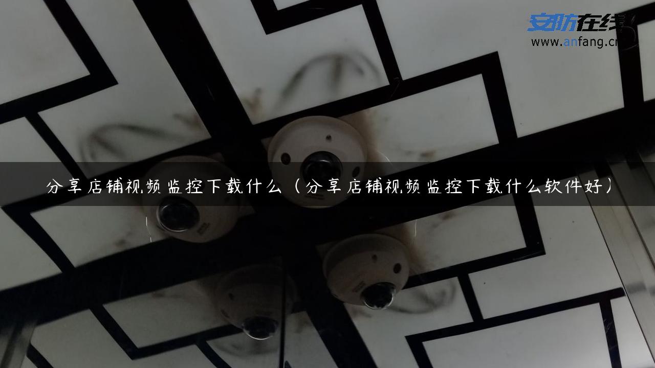 分享店铺视频监控下载什么（分享店铺视频监控下载什么软件好）