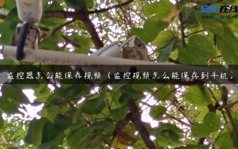 监控器怎么能保存视频（监控视频怎么能保存到手机）