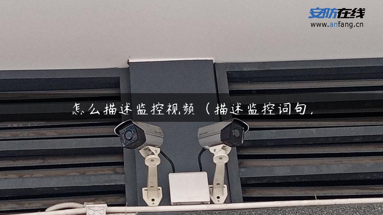 怎么描述监控视频（描述监控词句）