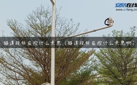 隧道视频监控什么意思（隧道视频监控什么意思啊）