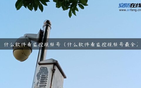 什么软件看监控视频号（什么软件看监控视频号最全）