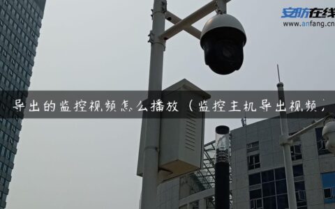 导出的监控视频怎么播放（监控主机导出视频）