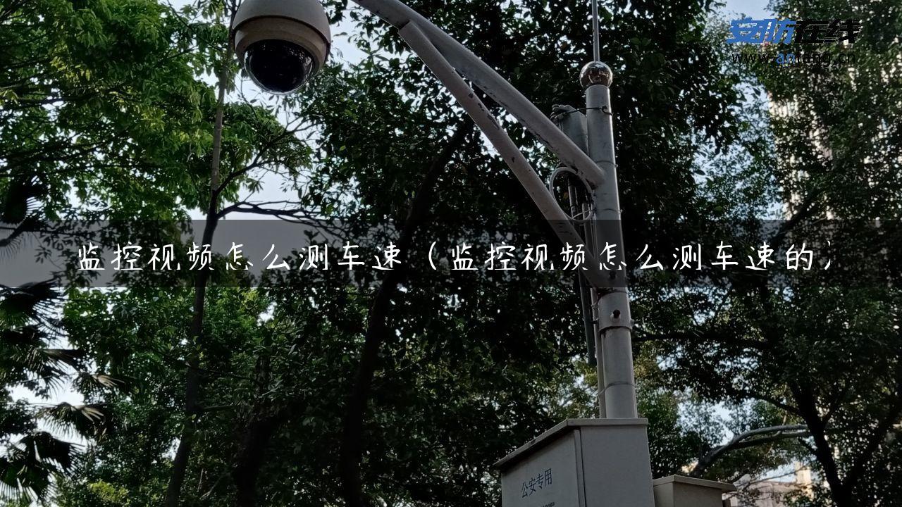 监控视频怎么测车速（监控视频怎么测车速的）