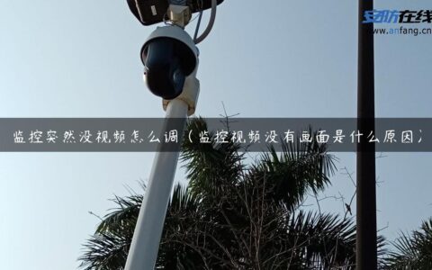 监控突然没视频怎么调（监控视频没有画面是什么原因）