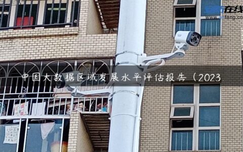 中国大数据区域发展水平评估报告（2023）