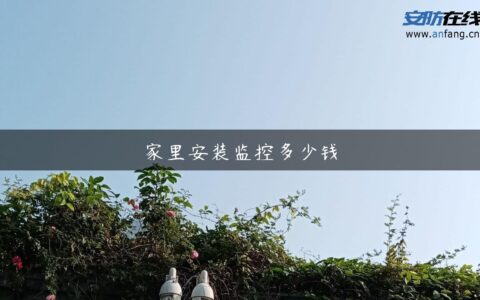 家里安装监控多少钱