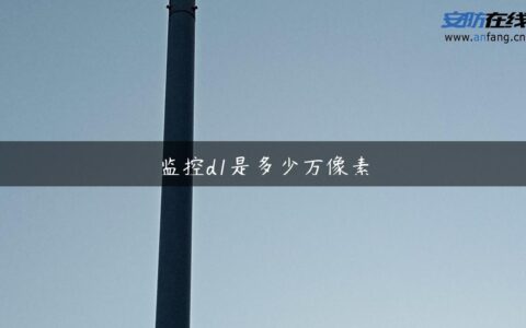 监控d1是多少万像素