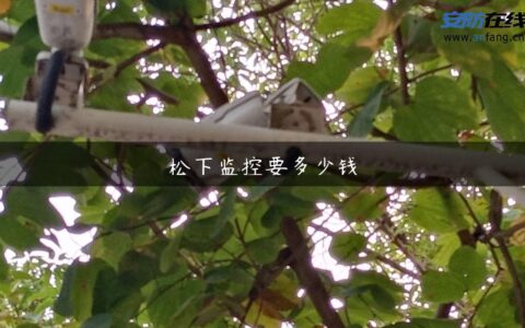 松下监控要多少钱