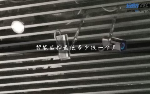 智能监控最低多少钱一个月