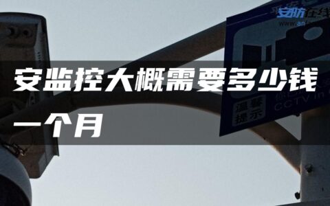 安监控大概需要多少钱一个月