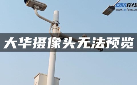 大华摄像头无法预览