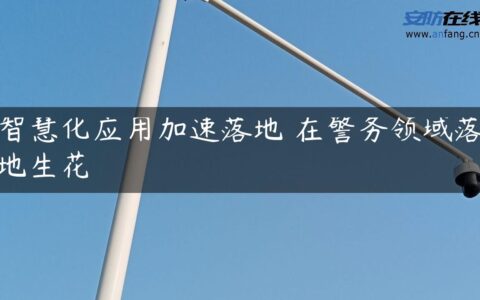 智慧化应用加速落地 在警务领域落地生花