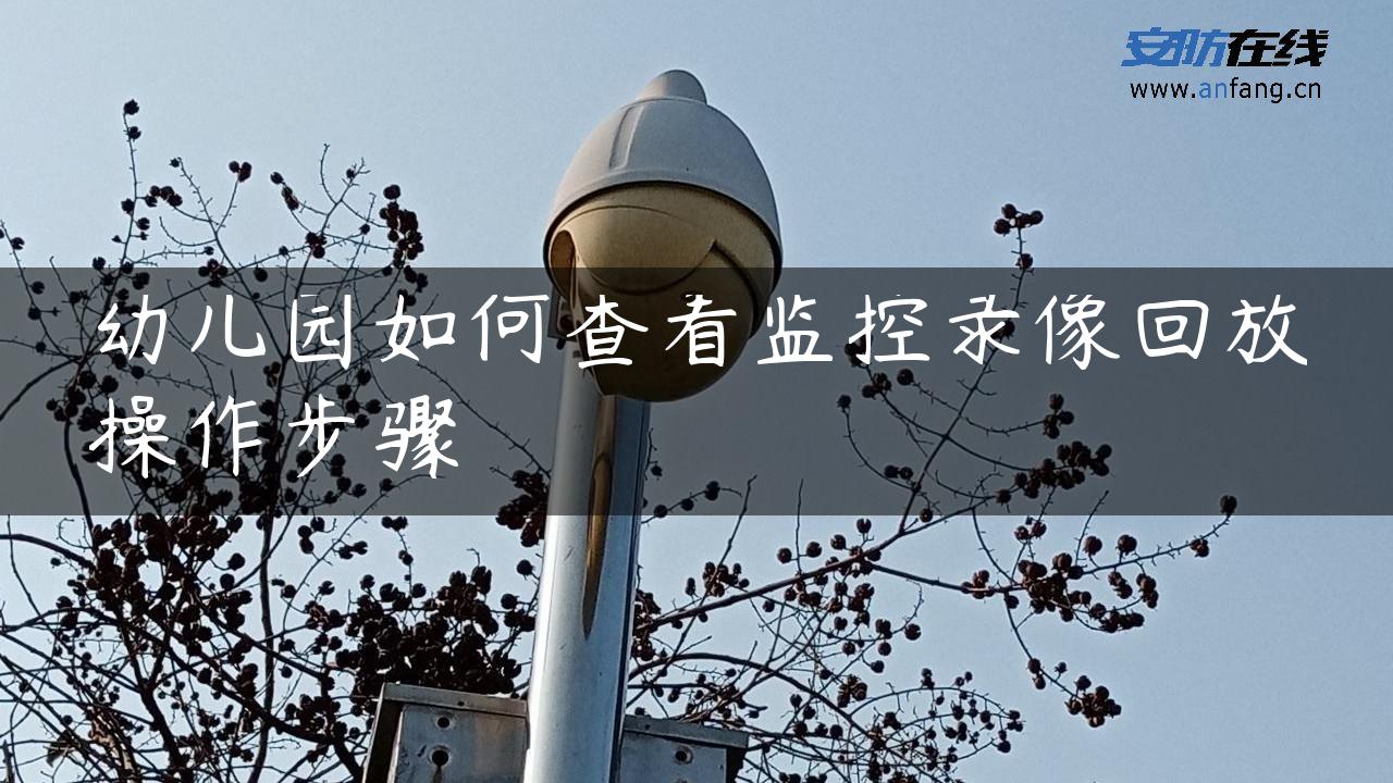 幼儿园如何查看监控录像回放操作步骤 幼儿园如何查看监控录像回放操作步骤