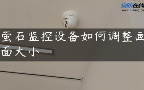 萤石监控设备如何调整画面大小