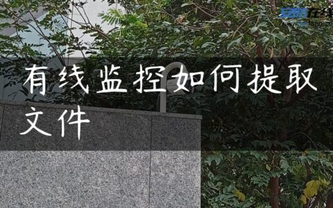 有线监控如何提取文件