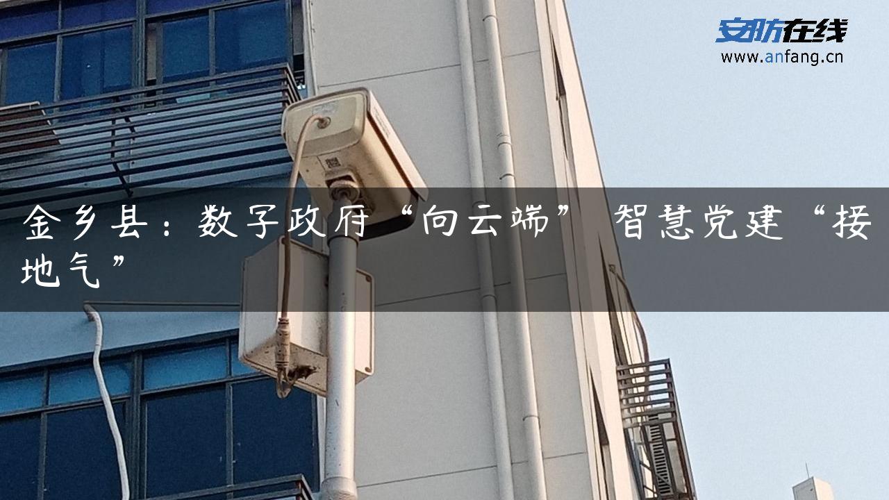 金乡县：数字**“向云端” 智慧党建“接地气”