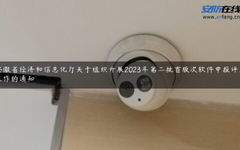 安徽省经济和信息化厅关于组织开展2023年第二批首版次软件申报评定工作的通知