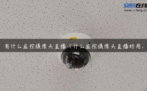 有什么监控摄像头直播（什么监控摄像头直播好用）