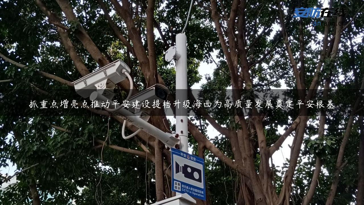 抓重点增亮点推动平安建设提档升级海西为高质量发展奠定平安根基