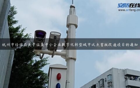 杭州市经信局关于征集中小企业数字化转型城市试点首批改造项目的通知