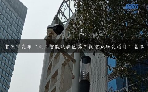 重庆市发布“人工智能试验区第三批重点研发项目”名单