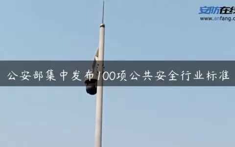 公安部集中发布100项公共安全行业标准