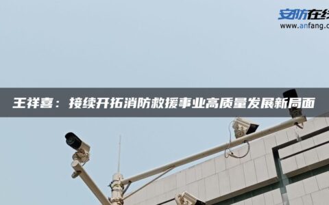王祥喜：接续开拓消防救援事业高质量发展新局面