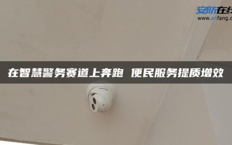 在智慧警务赛道上奔跑 便民服务提质增效