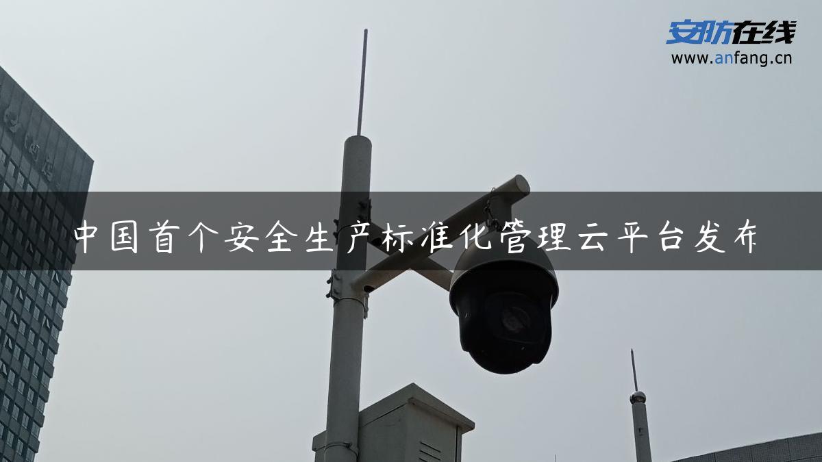 中国首个安全生产标准化管理云平台发布