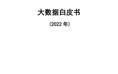 《大数据白皮书（2022年）》发布