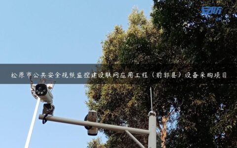 松原市公共安全视频监控建设联网应用工程（前郭县）设备采购项目
