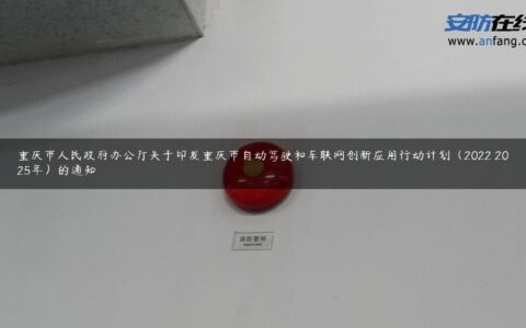 重庆市人民政府办公厅关于印发重庆市自动驾驶和车联网创新应用行动计划（2022―2025年）的通知