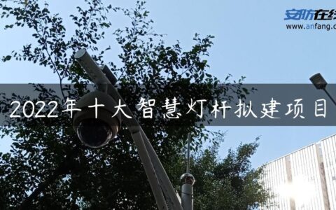 2022年十大智慧灯杆拟建项目
