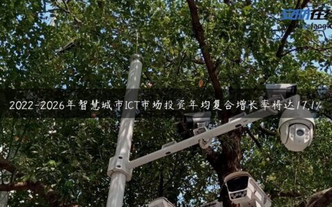 2022-2026年智慧城市ICT市场投资年均复合增长率将达17.1%