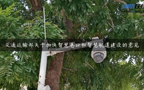 交通运输部关于加快智慧港口和智慧航道建设的意见