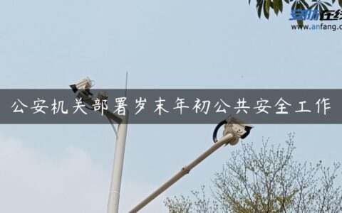 公安机关部署岁末年初公共安全工作