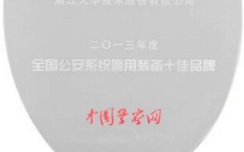 大华股份荣获2013全国公安系统警用装备十佳品牌