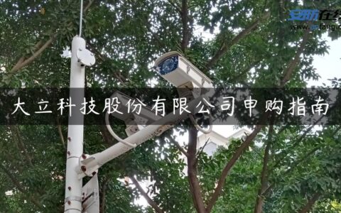 大立科技股份有限公司申购指南